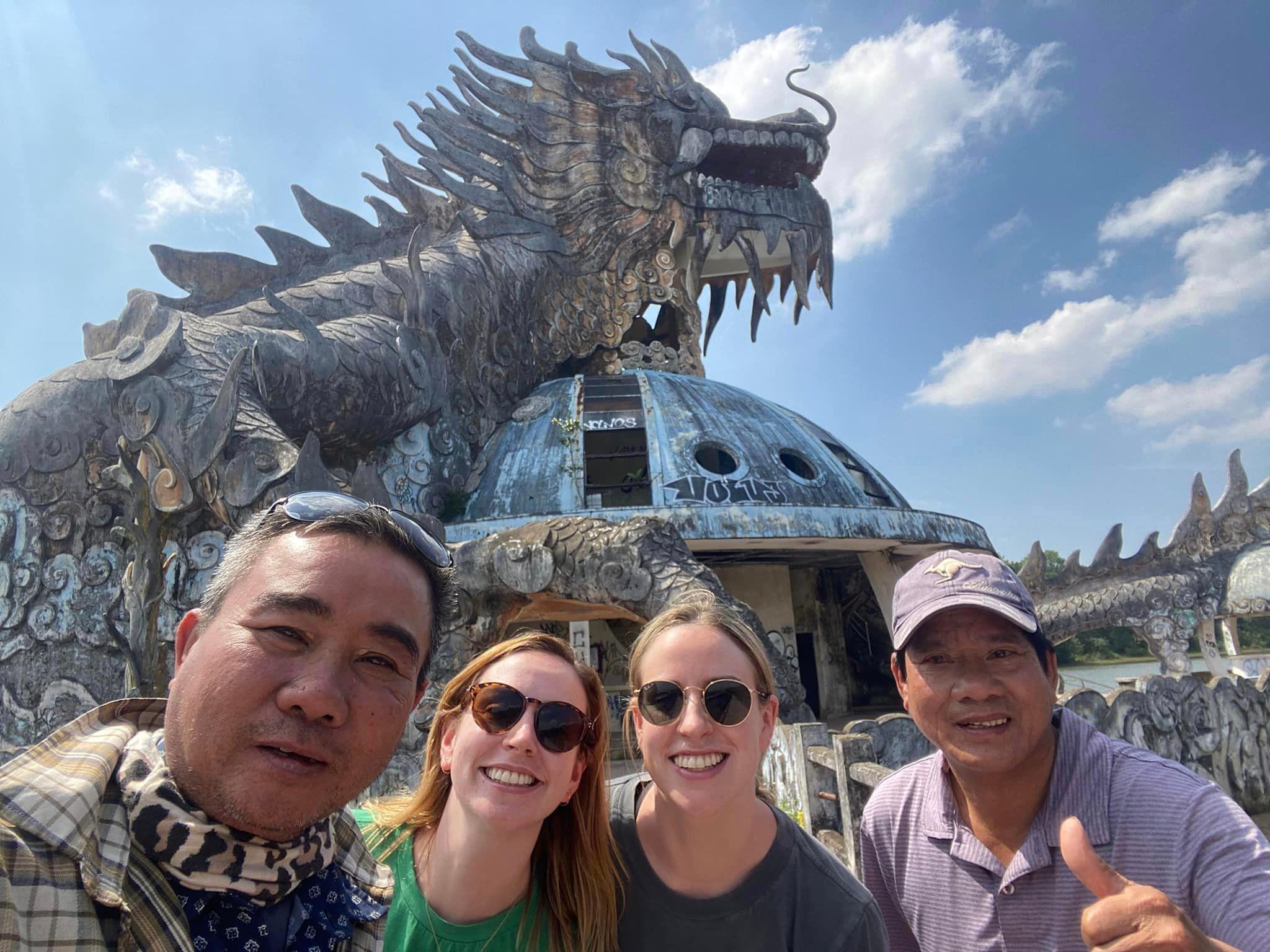 Hue City Dragon statue - Motorbike tour Vietnam